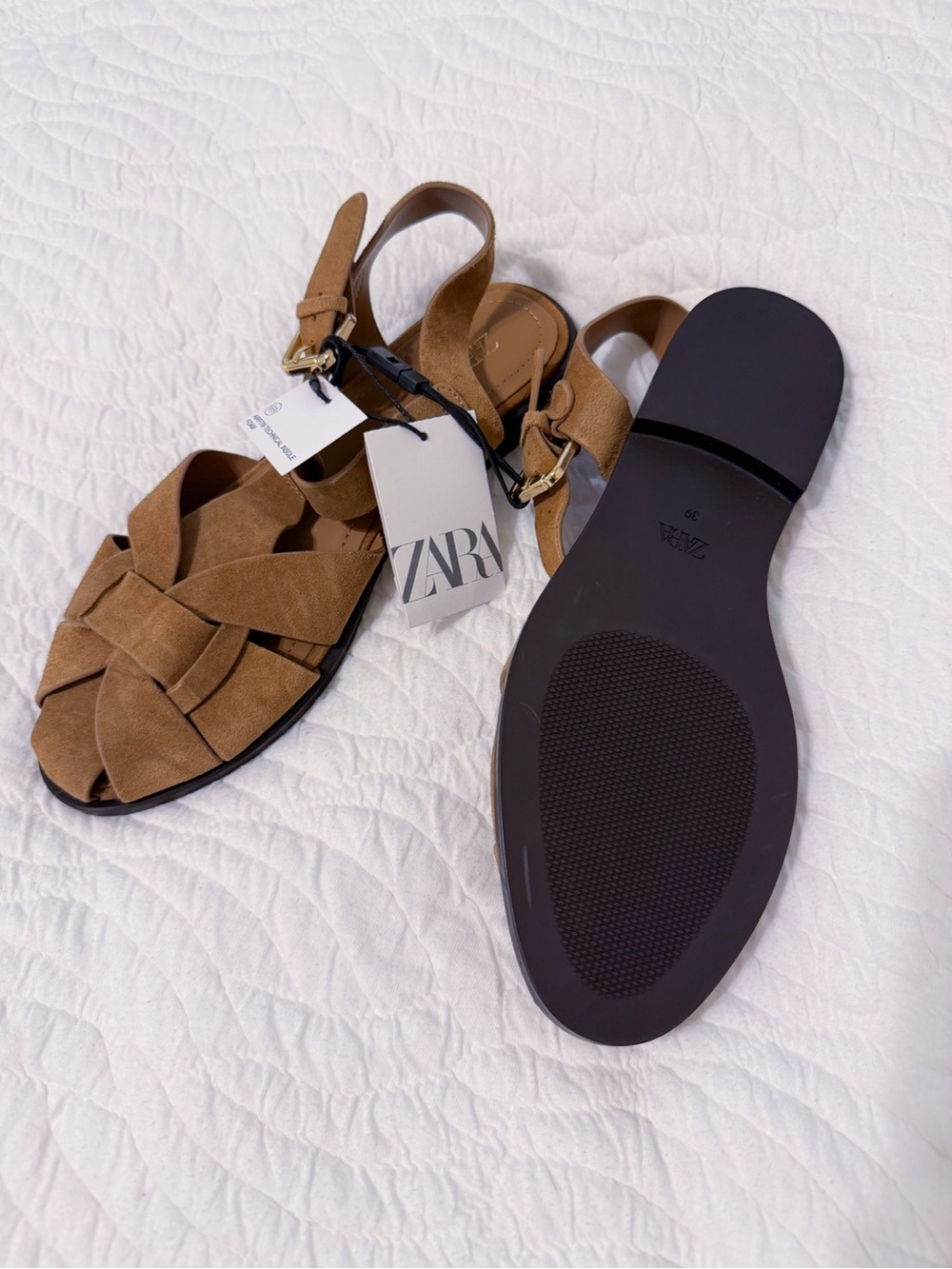 NWT! Zara Soft Suede Gorgeous Cage Sandals - Picture 3 of 7